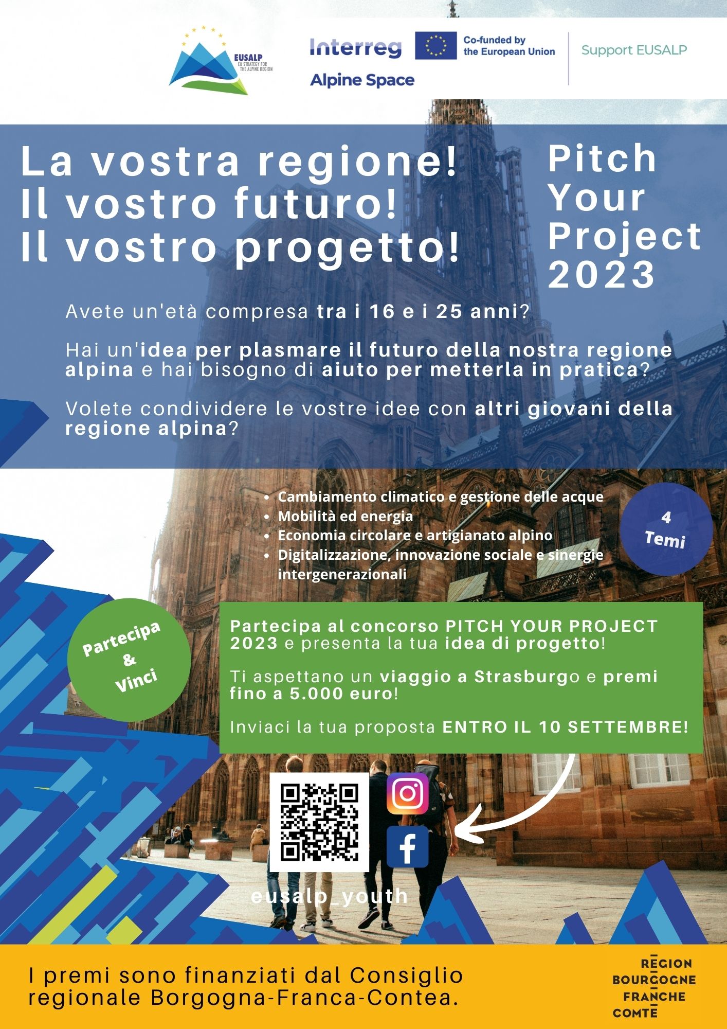 I giovani creativi hanno tempo sino al 10 settembre presentare i loro progetti al concorso Pitch your Project promosso da EUSALP sulle tematiche della sostenibilità (Foto: ASP/EUSALP)