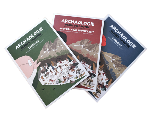 Archeologia nelle Dolomiti è un pacchetto di apprendimento con testi multilingui, che sarà presentato il 9 febbraio dalla Direzione istruzione, formazione e cultura ladina (Foto: ASP/Direzione istruzione, formazione e cultura ladina)