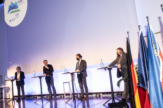 Die heutige Pressekonferenz zum Auftakt der Eusalp-Präsidentschaft von Südtirol und dem Trentino (Foto: LPA/Ivo Corrà)
