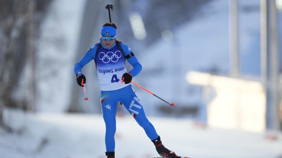  Holte heute (11. Februar) ihre erste Einzel- und insgesamt dritte Olympia-Medaille: die Südtiroler Biathletin Dorothea Wierer.(Foto: Eurosport)