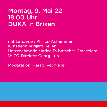 Wirtschaft und Kultur im Gespräch: Beim zweiten Treffpunkt der Veranstaltungsreihe #Kulturperspektiven tauscht sich am kommenden Montag Landesrat Achammer mit Gästen aus dem Kunst-, Kultur- und Wirtschaftsbereich sowie Interessierten in Brixen aus. 