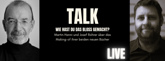 Josef Rohrer (links) und Martin Hanni (rechts) erzählen am Tag der Bibliotheken, 24. Oktober, über den Entstehungsprozess ihrer neuen Bücher. (Foto: LPA/Landesbibliothek Teßmann) 