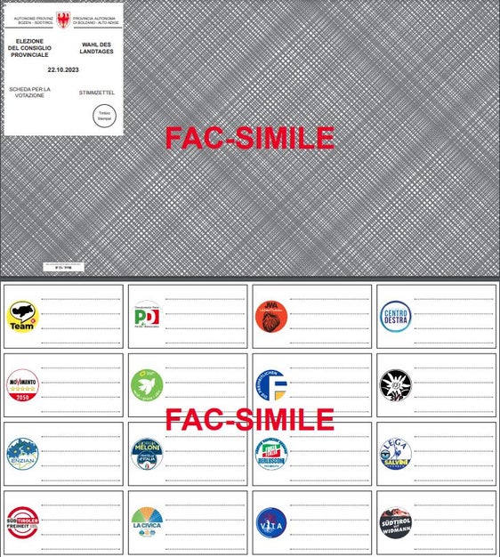Die Stimmabgabe erfolgt durch Ankreuzen des bevorzugten Listenzeichens auf dem Stimmzettel. In den Zeilen, die rechts neben jedem Symbol abgebildet sind, können eine Vorzugsstimme pro Zeile und insgesamt maximal vier Vorzugsstimmen gegeben werden. (Foto: LPA)