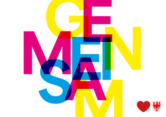 Gemeinsam – Insieme – Deboriada: Unter dieses Motto stellt das Land Südtirol eine Kommunikationskampagne, mit der neue Mitarbeiterinnen und Mitarbeiter für den Arbeitgeber Land gesucht werden. (Grafik: LPA)