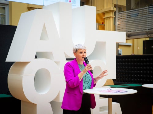 La presidente dell'Osservatorio provinciale sui diritti delle persone con disabilità  e difensora civica altoatesina Michela Morandini (Foto: ASP/F. Brucculeri)