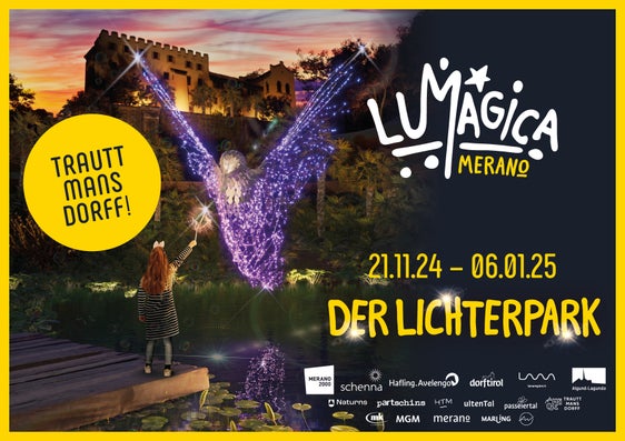 Die Gärten von Schloss Trauttmansdorff schließen am Freitag, 15. November, für diese Saison ihre Tore. Ab Donnerstag, 21. November, kann zwischen 16.30 und 21 Uhr bis zum 6. Jänner 2025 in Teilen der Gartenanlage der Lichterpark Lumagica besichtigt werden.  (Foto: Gärten von Schloss Trauttmansdorff)