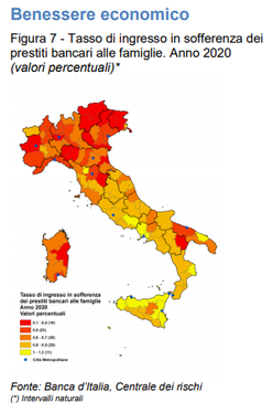 La Provincia di Bolzano si attesta al primo posto per quanto riguarda il tasso di ingresso in sofferenza dei prestiti bancari alle famiglie. (Foto: ISTAT)