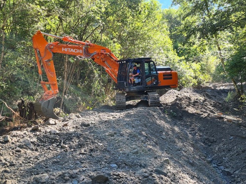 Un'immagine dei lavori realizzati lungo il rio Ploner (Foto: ASP/Ufficio sistemazione bacini montani Nord)