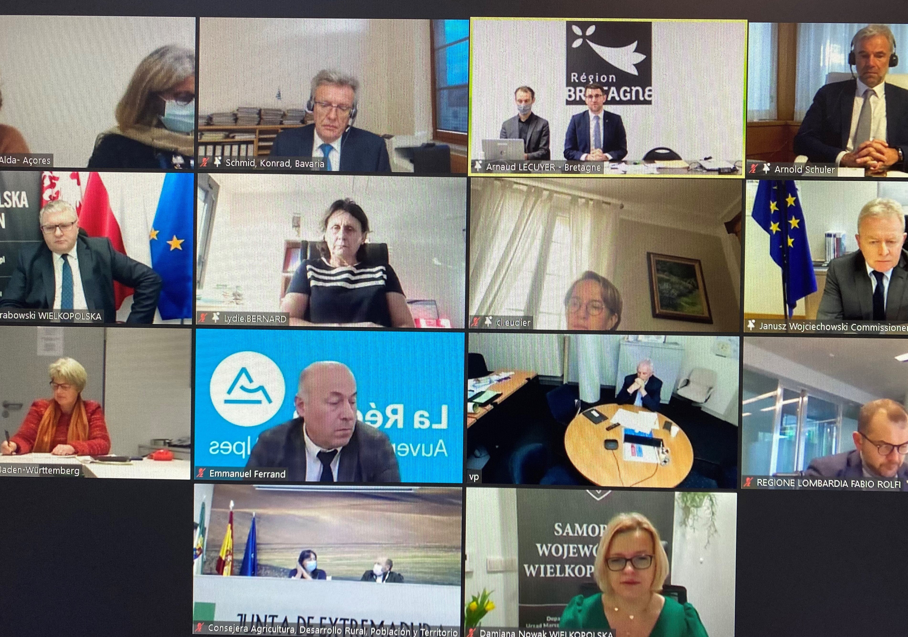 L'incontro online fra le Agriregions: c'è il timore di un allontanamento del livello locale dalla Commissione europea. (Foto: ASP)