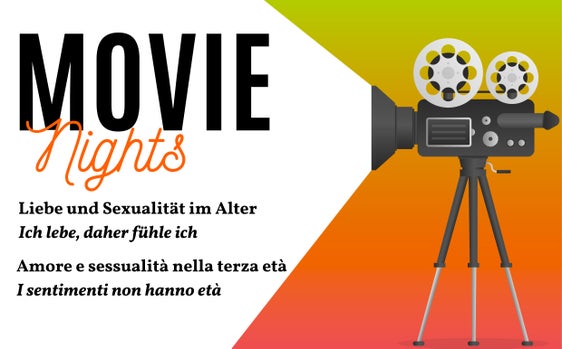 Due film, uno in lingua tedesca ed uno in italiano, saranno proiettati nei prossimi giorni nei Filmclub di Bolzano, Merano, Bressanone, Brunico e Silandro nell'ambito della campagna di sensibilizzazione sull'amore e la sessualità nella terza età "I sentimenti non hanno età" (Foto: ASP/Associazione delle Residenze per Anziani dell'Alto Adige)