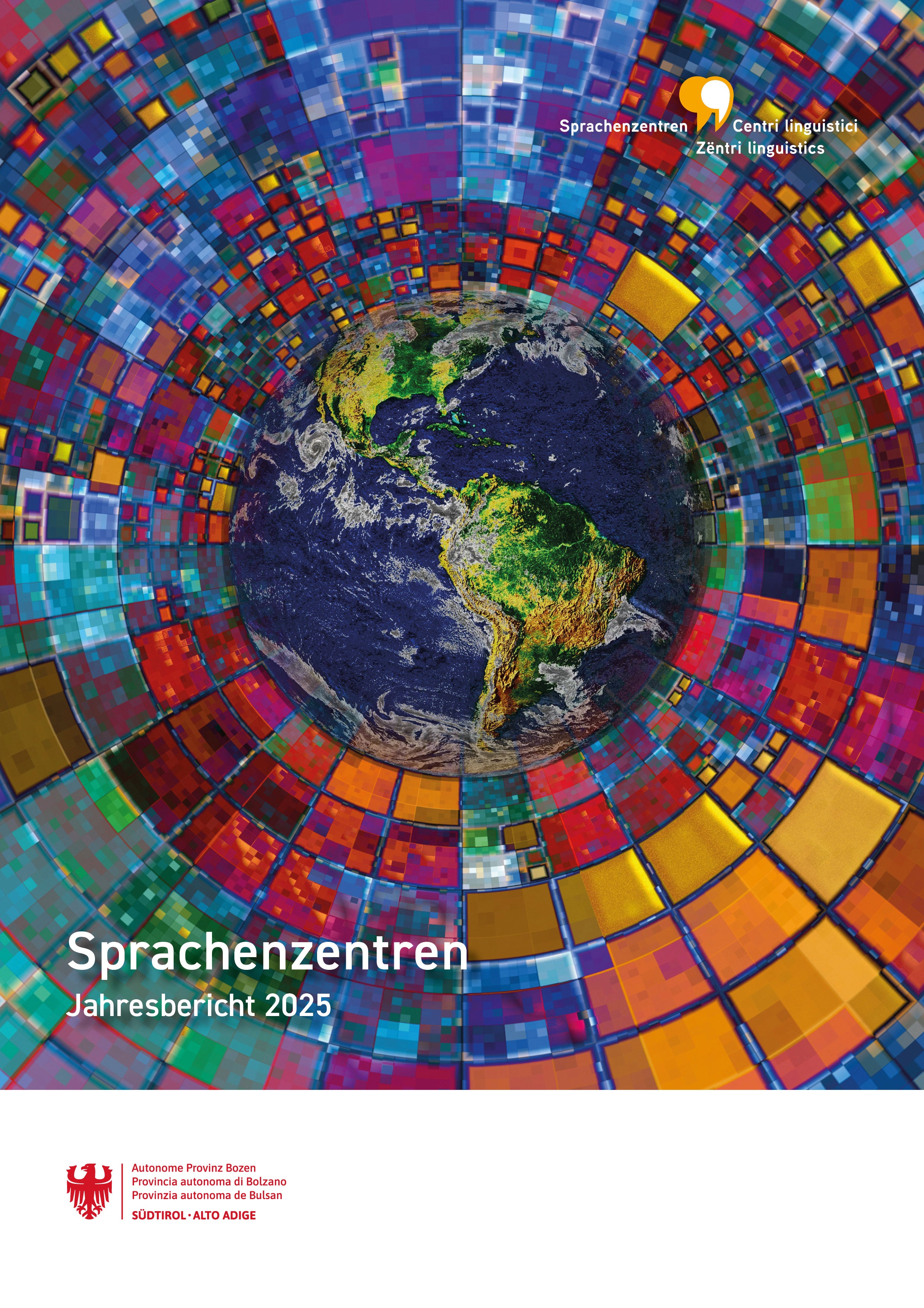 Der Jahresbericht 2025 der Sprachenzentren der Pädagogischen Abteilung der Deutschen Bildungsdirektion ist erschienen. (Quelle Umschlag: Deutsche Bildungsdirektion)