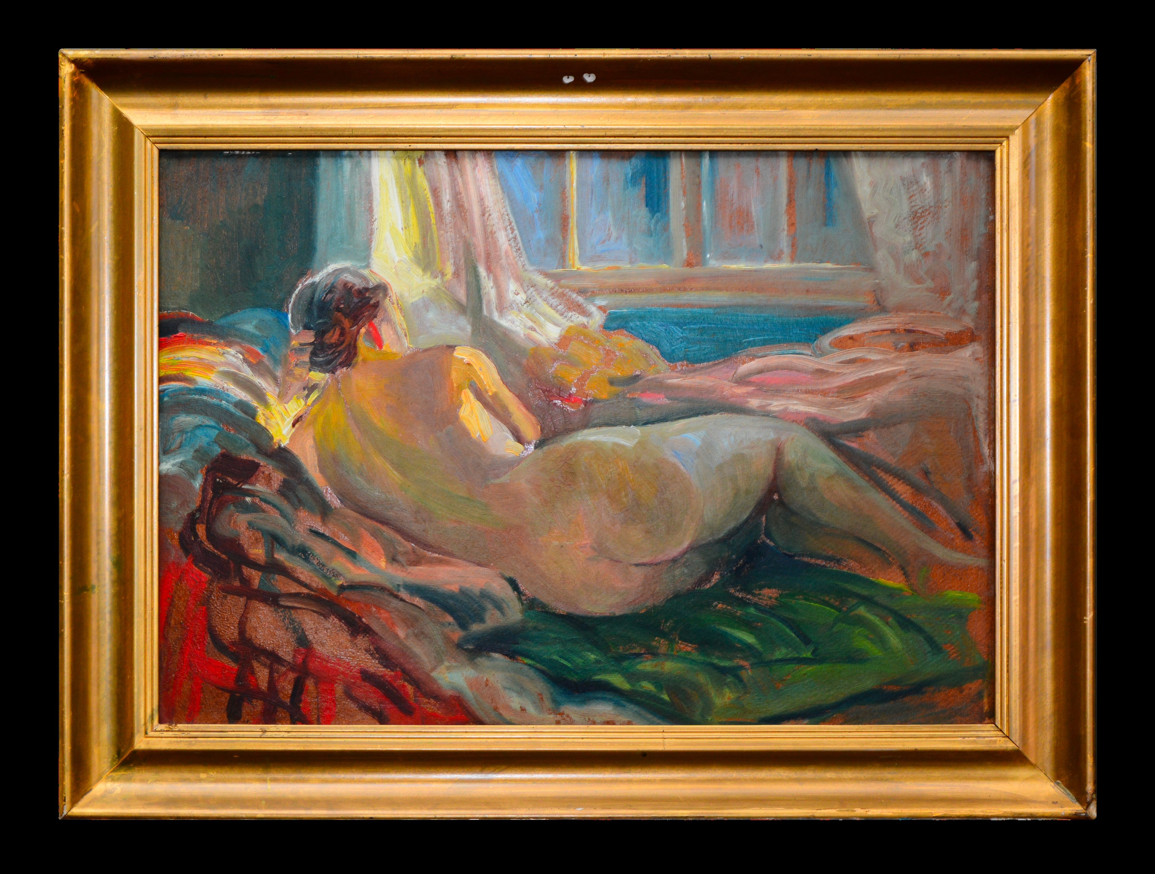 L'immagine di copertina della mostra virtuale sul Catalogo online dei beni culturali in Alto Adige: Nudo sdraiato, Georg Greve-Lindau (Foto: Fondazione Navarini-Ugarte – Villa Freischütz)