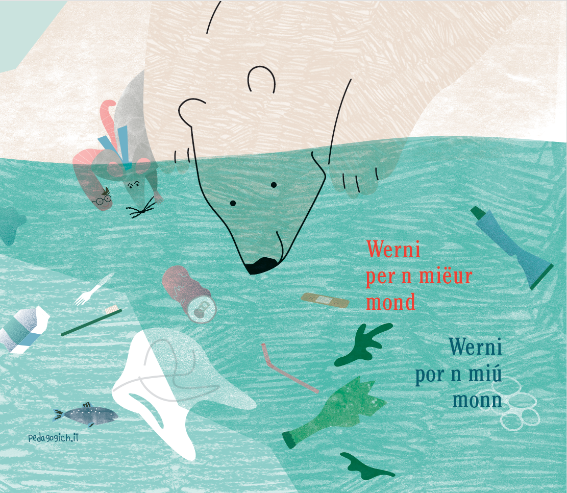 L liber ilustrà uel sensibilisé i mëndri n cont dla scunanza dl ambient y dl refudam, dla sustenibltà y dl mpaziamënt dl’eghes; l ie dat ora dal Ciamp pedagogich. (Foto: USP)