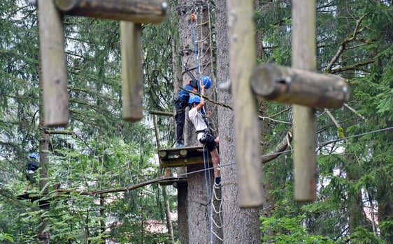 60 Jugendliche konnten sich im Hochseilgarten austoben. (Foto: Land Tirol/Hörmann)