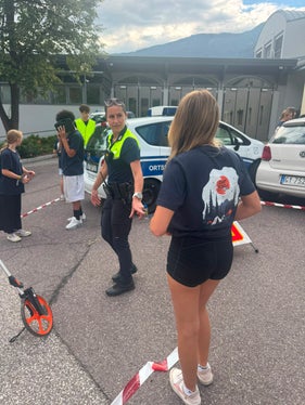 Anche la polizia locale ha illustrato tutte le attività che rientrano nel proprio ambito di competenza. (Foto: USP/Protezione civile/Croce Bianca)