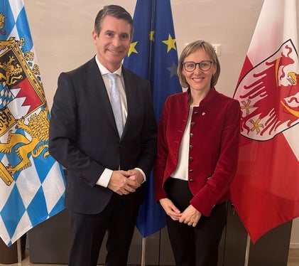 Il colloquio con l'assessora provinciale Magdalena Amhof si è concentrato sui temi dell'Europa, dei trasporti e della carenza di manodopera. (Foto: ASP/Theodora Huber)