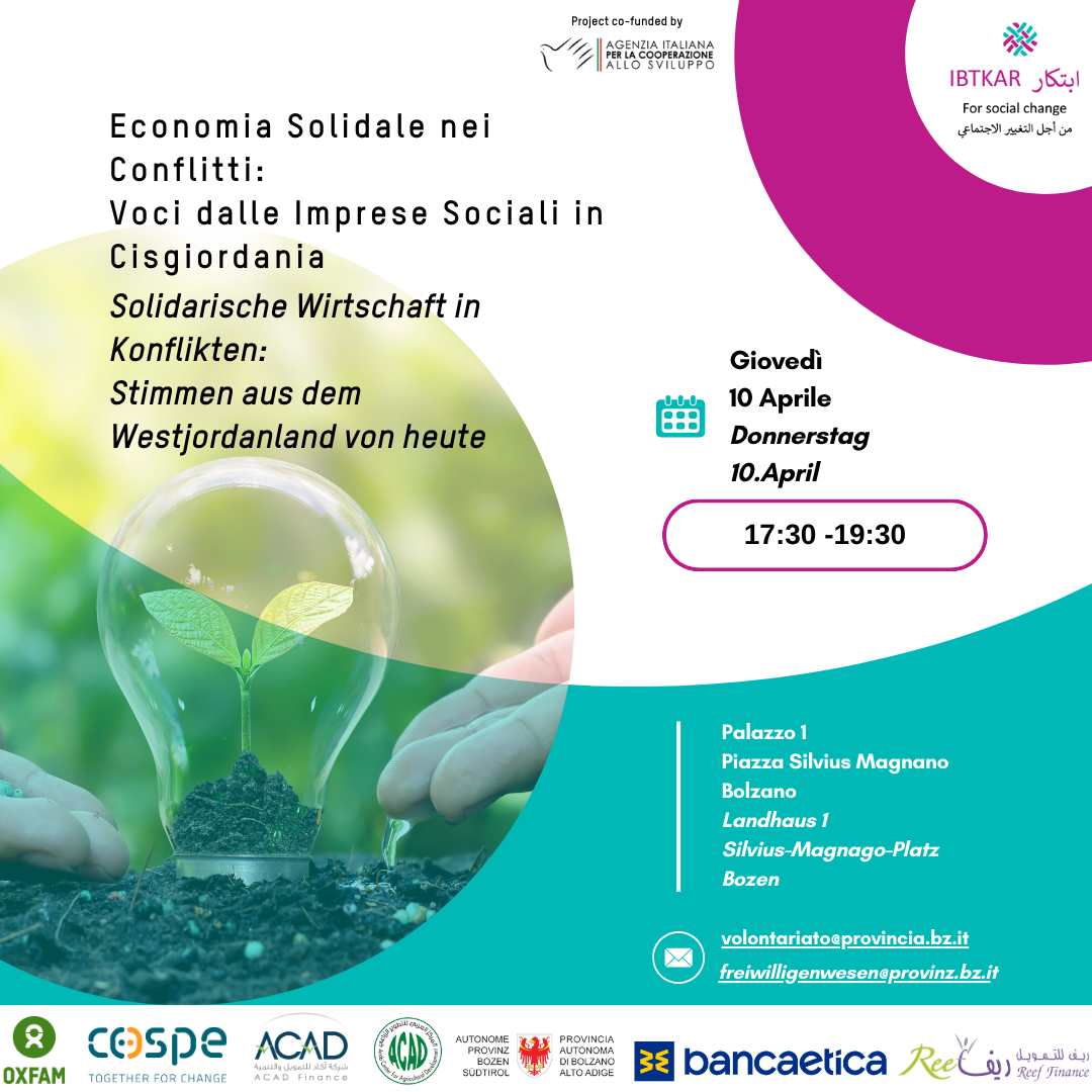 Am 10. April findet eine Informationsveranstaltung zum fairen Handel im Westjordanland statt. (Foto: LPA/Amt für Freiwilligenwesen und Solidarität)