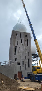 Die Arbeiten an der neuen Wetterradarstation am Gantkofel sind fast abgeschlossen. (Foto: LPA/Dienst für Risikoprävention und CUE Trient)