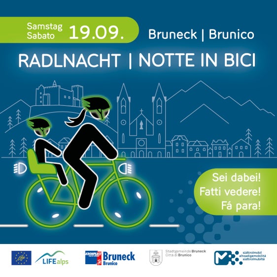 Nell'ambito della Settimana europea della mobilità, il 19 settembre bambini, bambine, famiglie e tutta la cittadinanza sono invitati a salire in sella e a partecipare alla grande parata luminosa in bicicletta attraverso le vie della città per la Notte in bici. (Foto: USP/STA)