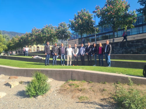 La delegazione in visita in Alto Adige ha visitato le Terrazze a Merano, polmone verde costruito sui ciglio del torrente Passirio. (Foto: ASP/Heidi Reinstadler)   