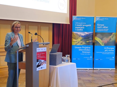 Landesrätin Magdalena Amhof: Wir freuen uns auf viele spannende Projektideen für die Verwaltungen in der Euregio. (Foto: Euregio)