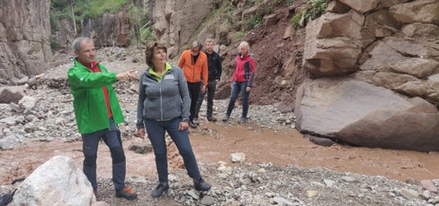 L'assessora provinciale Hochgruber Kuenzer in occasione del sopralluogo (Foto: ASP/Marcella Morandini)