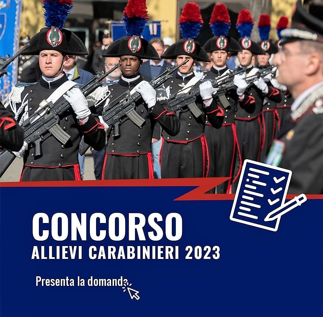 La locandina del concorso per allievi carabinieri (Foto: ASP/Arma dei Carabinieri)