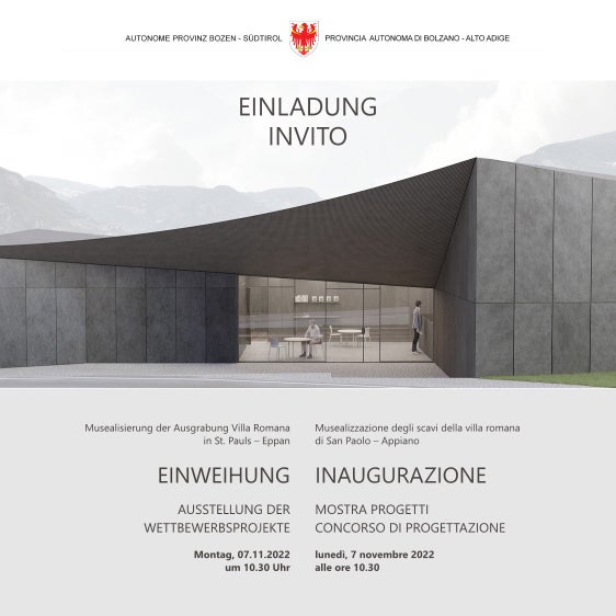 La villa di epoca romana è stata oggetto di un concorso di progettazione a livello europeo. Lunedì 7 novembre verrà inaugurata la mostra dei progetti per la musealizzazione della villa (Foto: ASP/Ufficio edilizia Ovest)