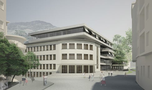 Das Renerding zeigt das neue Bibliothekszentrums. (Foto: LPA)