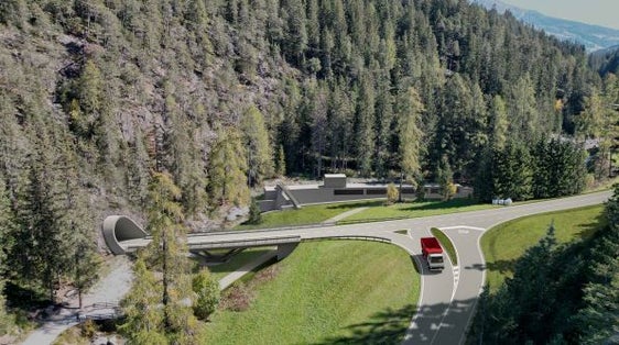 Il fotoinserimento della futura galleria della circonvallazione Est di San Candido. (Foto: Ripartizione Infrastrutture)