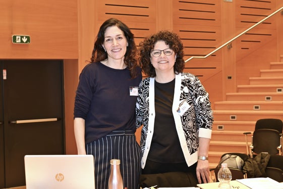 Le organizzatrici dell'evento Elisabeth Pfattner e Monika Marinello (Foto: ASP/Direzione Istruzione e Formazione tedesca)