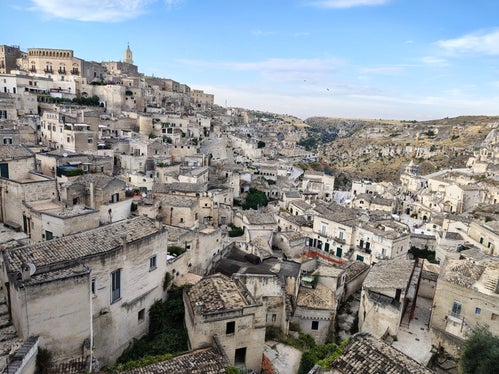 Ein Höhepunkt war für die Schülerinnen und Schüler der Tagesausflug nach Matera, Kulturhauptstadt Europas 2019 mit Unesco-Weltkulturerbe-Status. (Foto: LPA/Deutsche Bildungsdirektion/Jürgen Bergmann)