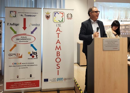 Giuseppe Rizza, Hauptschulamtsleiter Land Trentino: Solcher Austausch ist wichtig: Jugendliche machen positive Erfahrungen, lernen Offenheit, Zusammenarbeit sowie andere Kulturen und Sprachen kennen. (Foto: Euregio)