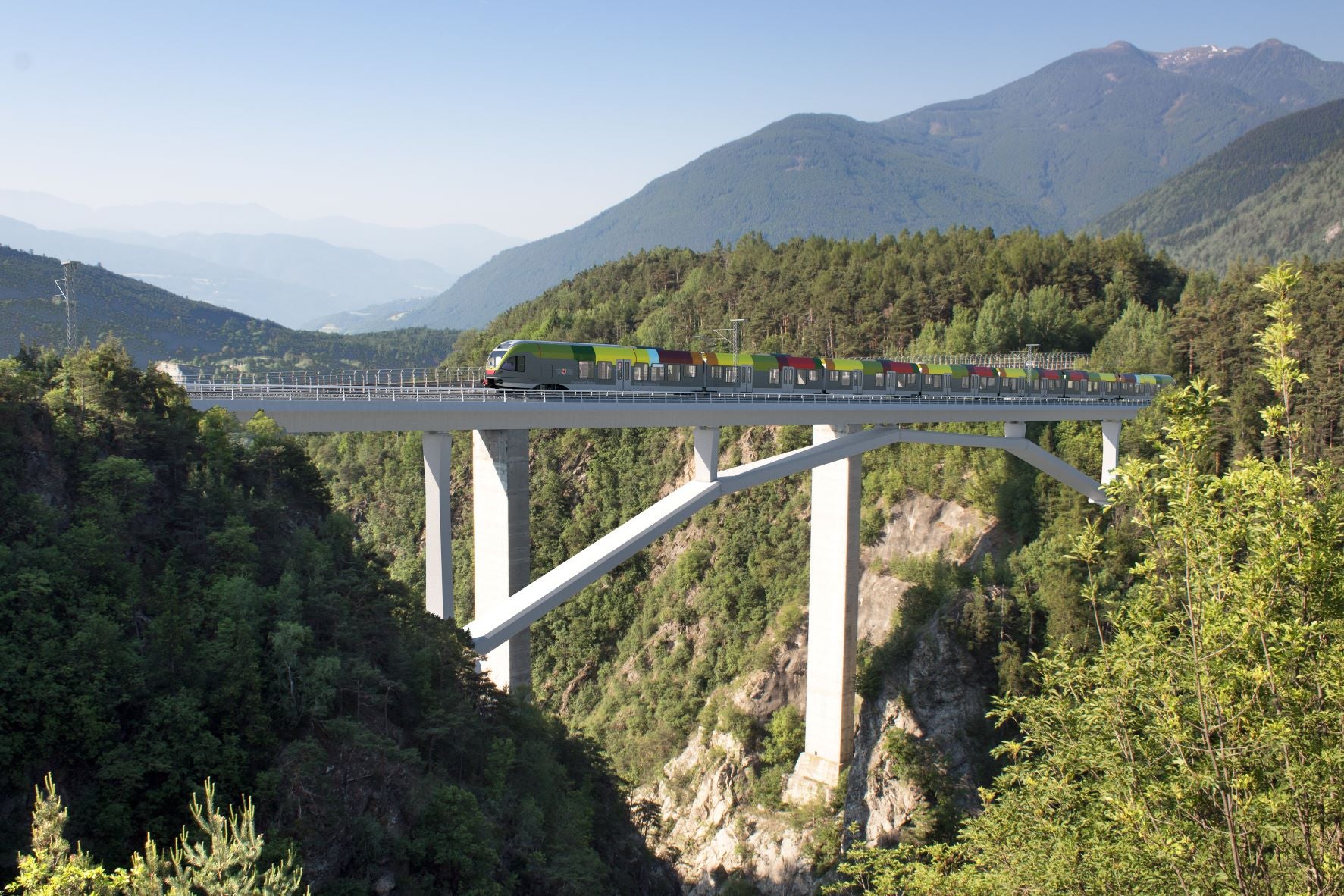 Rendering der Brücke für die Bahnschleife im Riggertal. (Foto:STA)