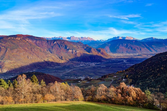 Wetterbild des Monats November 2025: das Etschtal von Naraun aus (Foto: LPA/Martin Geier)