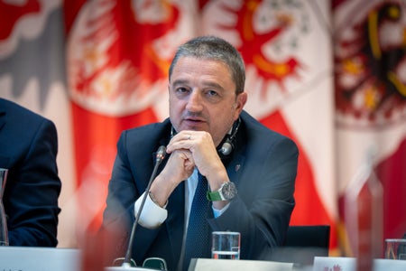 Il presidente della Provincia autonoma di Trento, Maurizio Fugatti (Foto: Land Tirolo/Neuner)