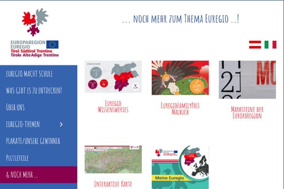Blick in das Euregio-macht-Schule-Webportal