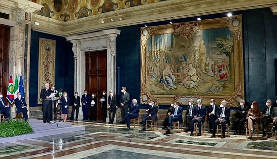 Il presidente Mattarella ha sottolineato l'importanza di cogliere l'opportunità offerta dal PNRR (Foto: diretta streaming www.quirinale.it)