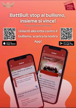 L’app BattBull, sviluppata da studenti del Polo economico Battisti, consente la segnalazione diretta e il monitoraggio delle situazioni critiche. L’app sarà presentata alla prossima fiera “Didacta Italia”, come best practice nel settore della prevenzione. (Foto: USP/Polo economico Battisti)