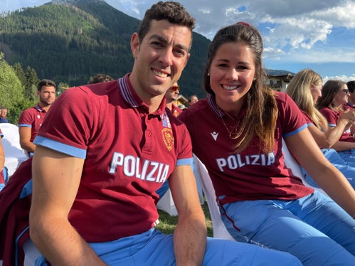 Nadia Delago con il fondista Federico Pellegrino (Foto Ufficio stampa Provincia Autonoma di Trento)