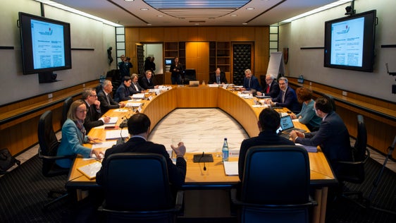 Un giorno dopo l'elezione da parte del Consiglio provinciale, la nuova Giunta si è riunita oggi (2 febbraio) per la sua prima seduta. (Foto: ASP/Fabio Brucculeri)