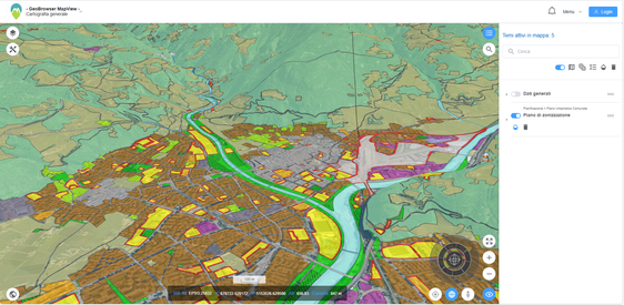Nel geobrowser MapView è possibile richiamare rapidamente e in modo completo molti dati importanti: ad esempio i piani comunali per il territorio e il paesaggio. (Foto: USP/Ufficio Pianificazione territoriale e cartografia)