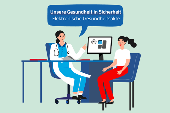 Mit einer Informationskampagne wird darauf hingewiesen, wie in der Elektronischen Gesundheitsakte das "Einverständnis zur Konsultation" erteilt werden kann. (Grafik: LPA)