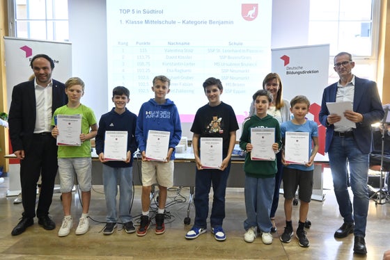 1. Klasse Mittelschule – Kategorie Benjamin (Foto: LPA/Deutsche Bildungsdirektion/Margit Pichler)