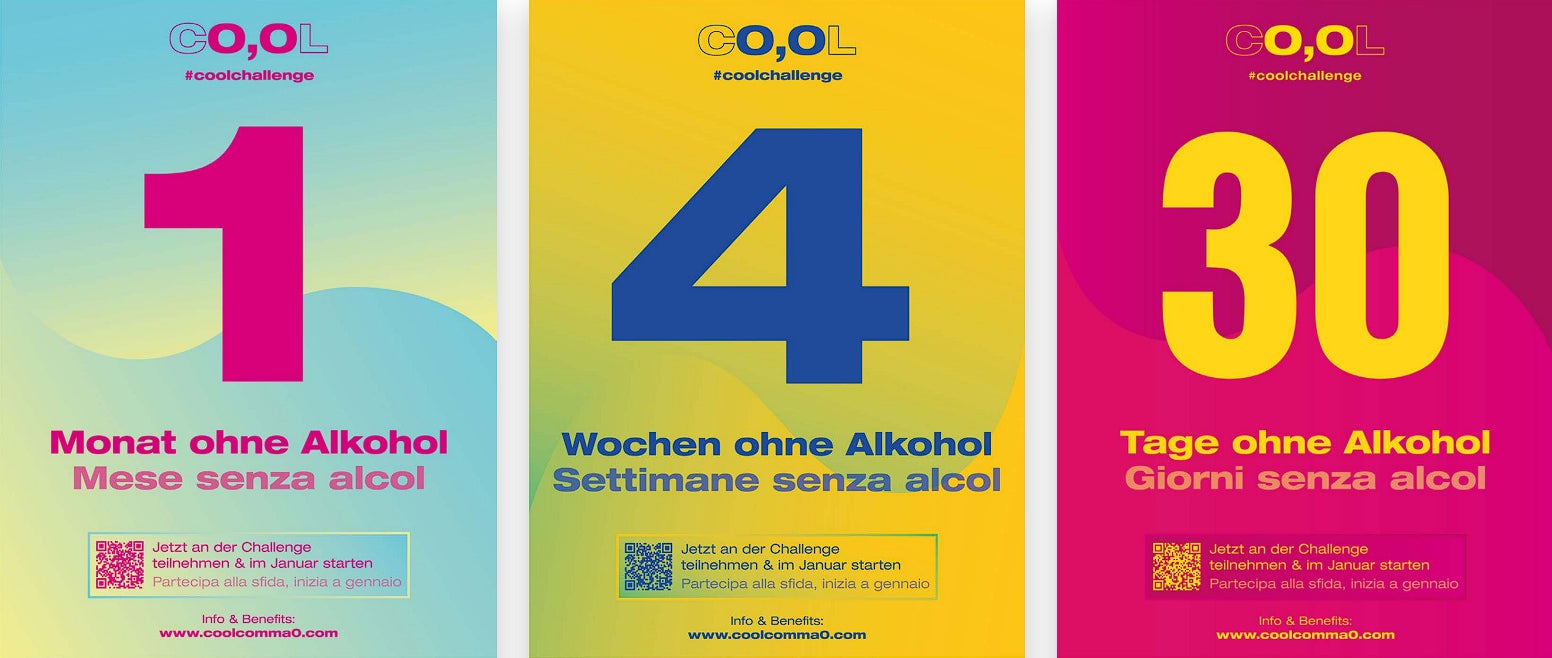 Alkoholprävention: Die neue Ausgabe der landesweiten Kampagne wird am 8. Jänner in Bozen im Rahmen einer Pressekonferenz vorgestellt. (Foto: LPA)