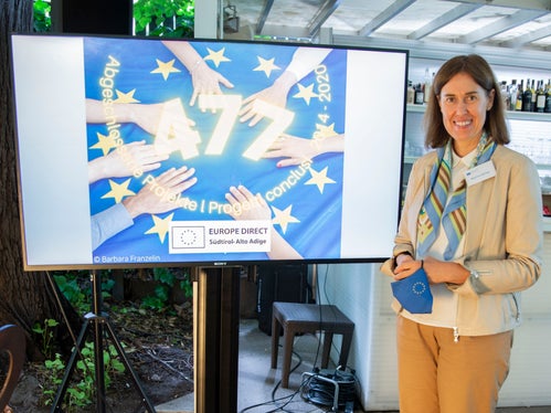 La direttrice del dipartimento Fondo sociale Europa, Martha Gärber ha presentato oggi (2 luglio) i 477 progetti realizzati in sei anni (Foto: LPA/Igor Cocca) 