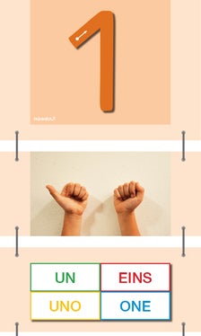 I materiali di Nummi. La grafica semplice e colori sgargianti, utilizzati per rendere più facile lo studio dei numeri e il riconoscimento delle quantità. (Foto: ASP/Direzione Istruzione, Formazione e Cultura ladina)