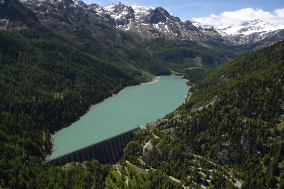 Il serbatoio del lago Gioveretto in Val Martello conduce fino alla diga. (Foto: Ufficio Idrologia e dighe dell’Agenzia per la Protezione civile)