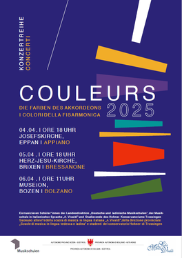 Auf dem Programm der Konzertreihe stehen drei Konzerte: am 4. April in Eppan, am 5. April in Brixen und am 6. April in Bozen. 