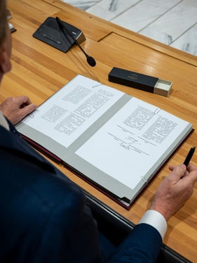 La firma del protocollo d'intesa ha avuto luogo il 9 settembre a Palazzo Widmann. (Foto: USP/Fabio Brucculeri)